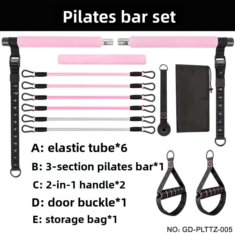 Pilates Bar Resistance Band Set – Full Body Home Gym
