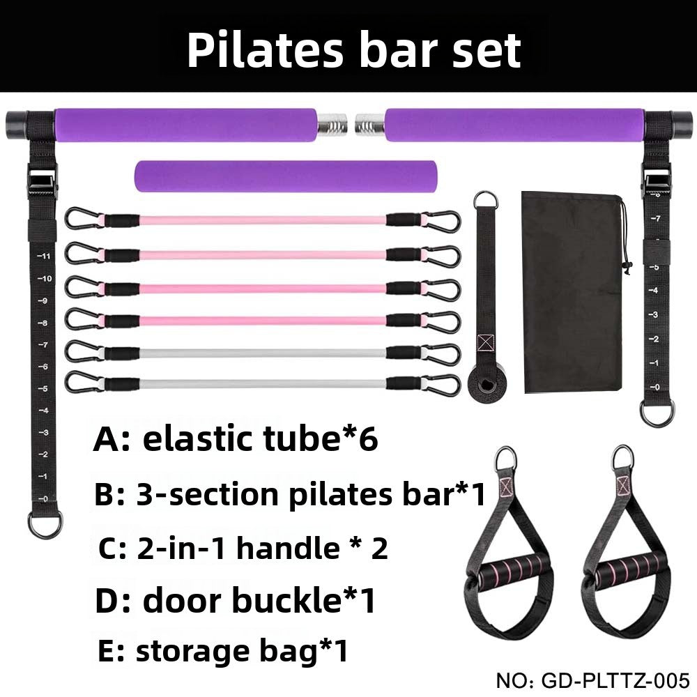 Pilates Bar Resistance Band Set – Full Body Home Gym