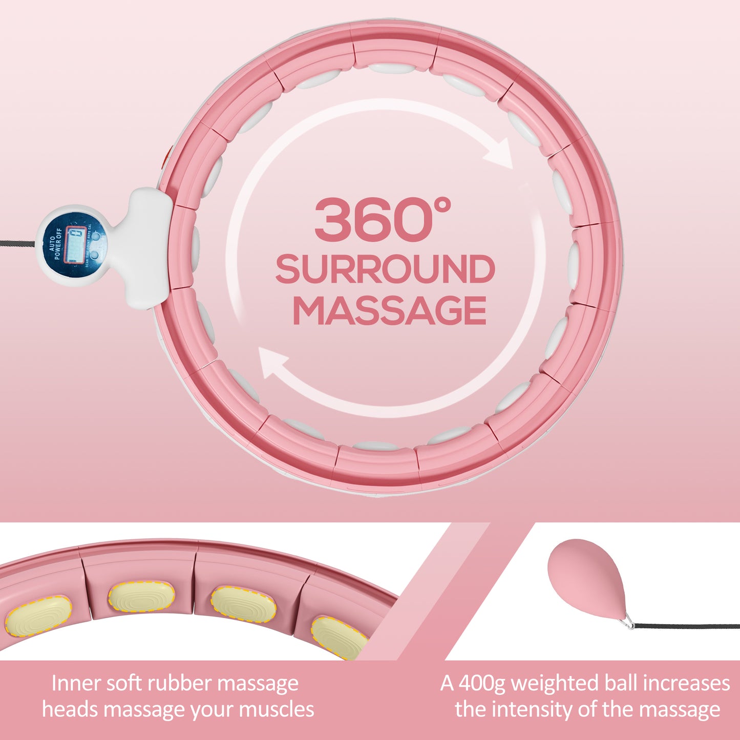 360° Auto-Spinning Fitness Hoop - Slim Waist & Burn Calories Fast