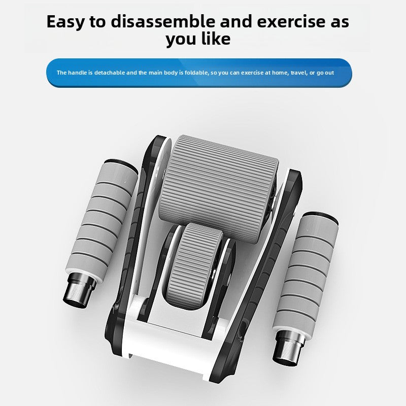 Foldable Dual Wheel Abdominal Exercise Roller