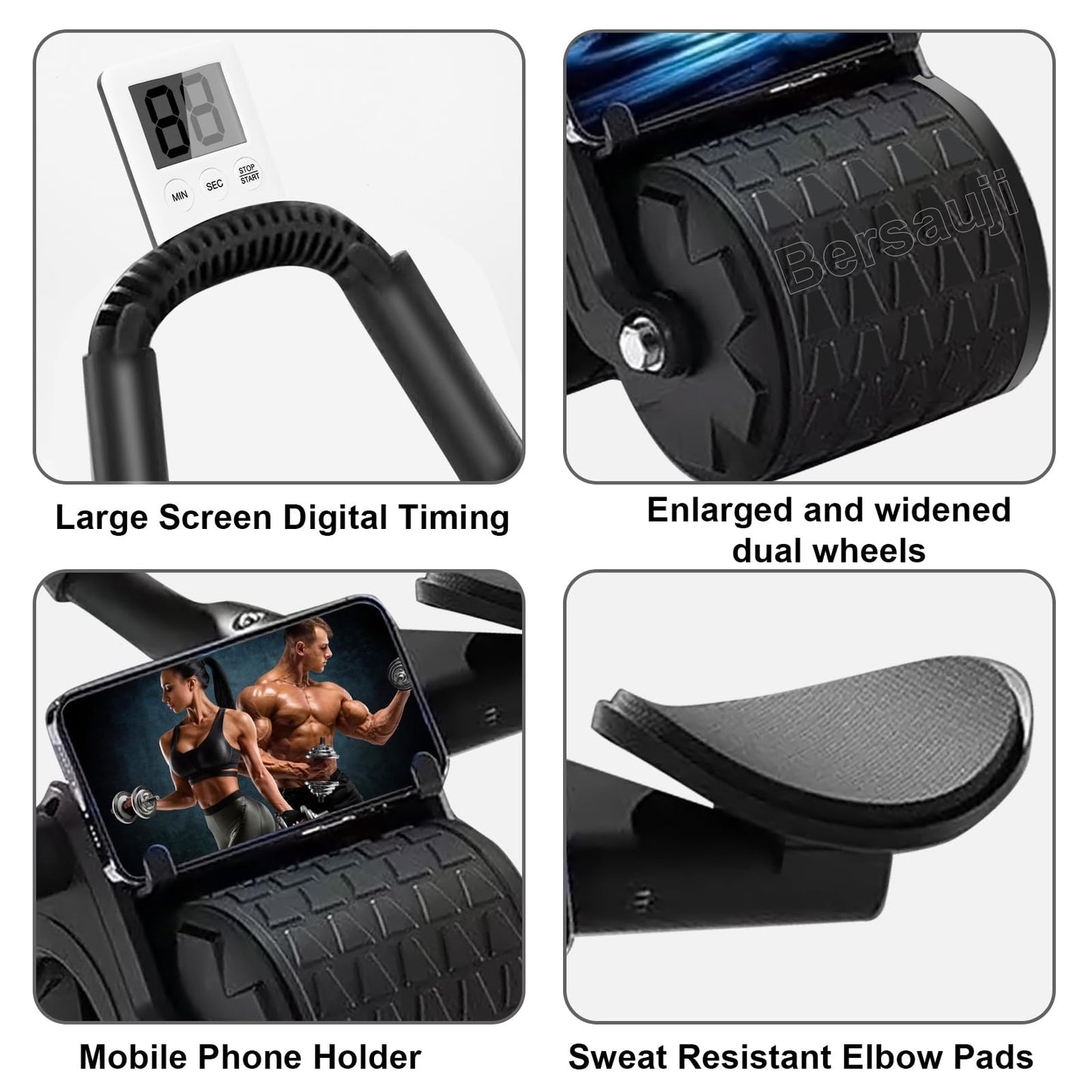 Dual Wheel Abdominal Exercise Roller