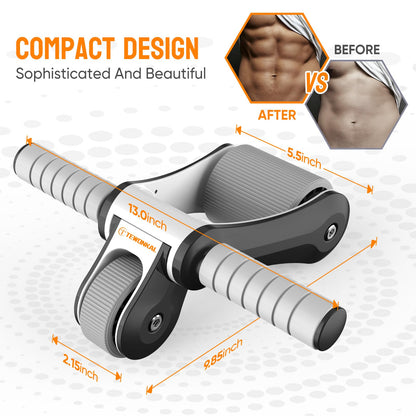 Foldable Dual Wheel Abdominal Exercise Roller