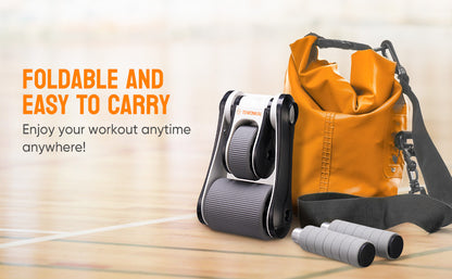 Foldable Dual Wheel Abdominal Exercise Roller