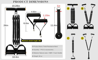 Multifunctional Pedal Puller Fitness Resistance Trainer