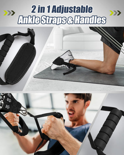 Pilates Bar Resistance Band Set – Full Body Home Gym