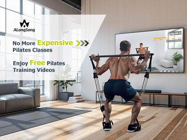Pilates Bar Resistance Band Set – Full Body Home Gym