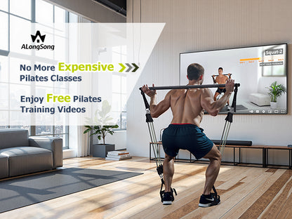 Pilates Bar Resistance Band Set – Full Body Home Gym