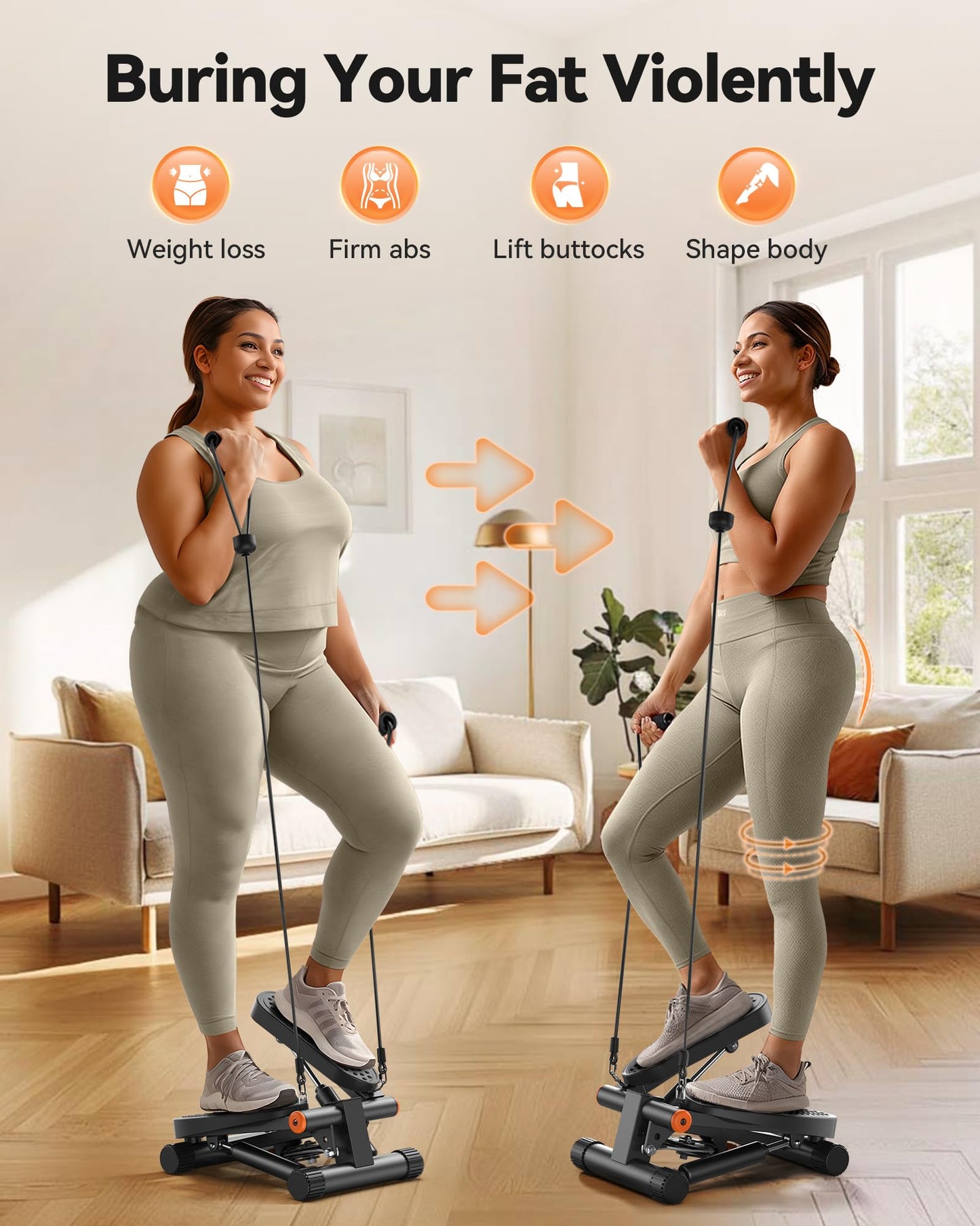Mini Stepper Fitness Machine - Home Cardio & Fat Burning Workout