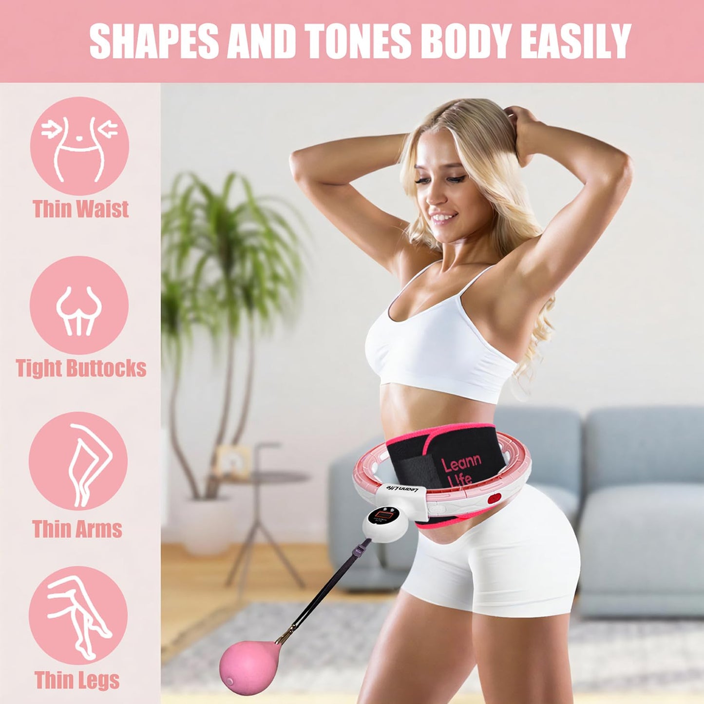 360° Auto-Spinning Fitness Hoop - Slim Waist & Burn Calories Fast