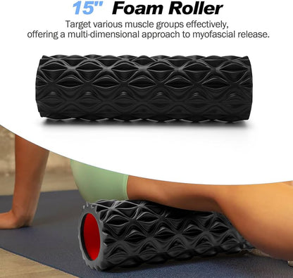 Muscle Relief Foam Roller -Deep Tissue Massage for Back & Legs Active