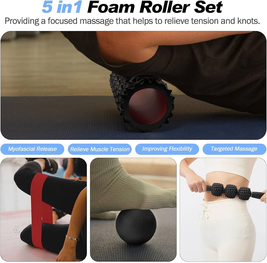 Muscle Relief Foam Roller -Deep Tissue Massage for Back & Legs Active