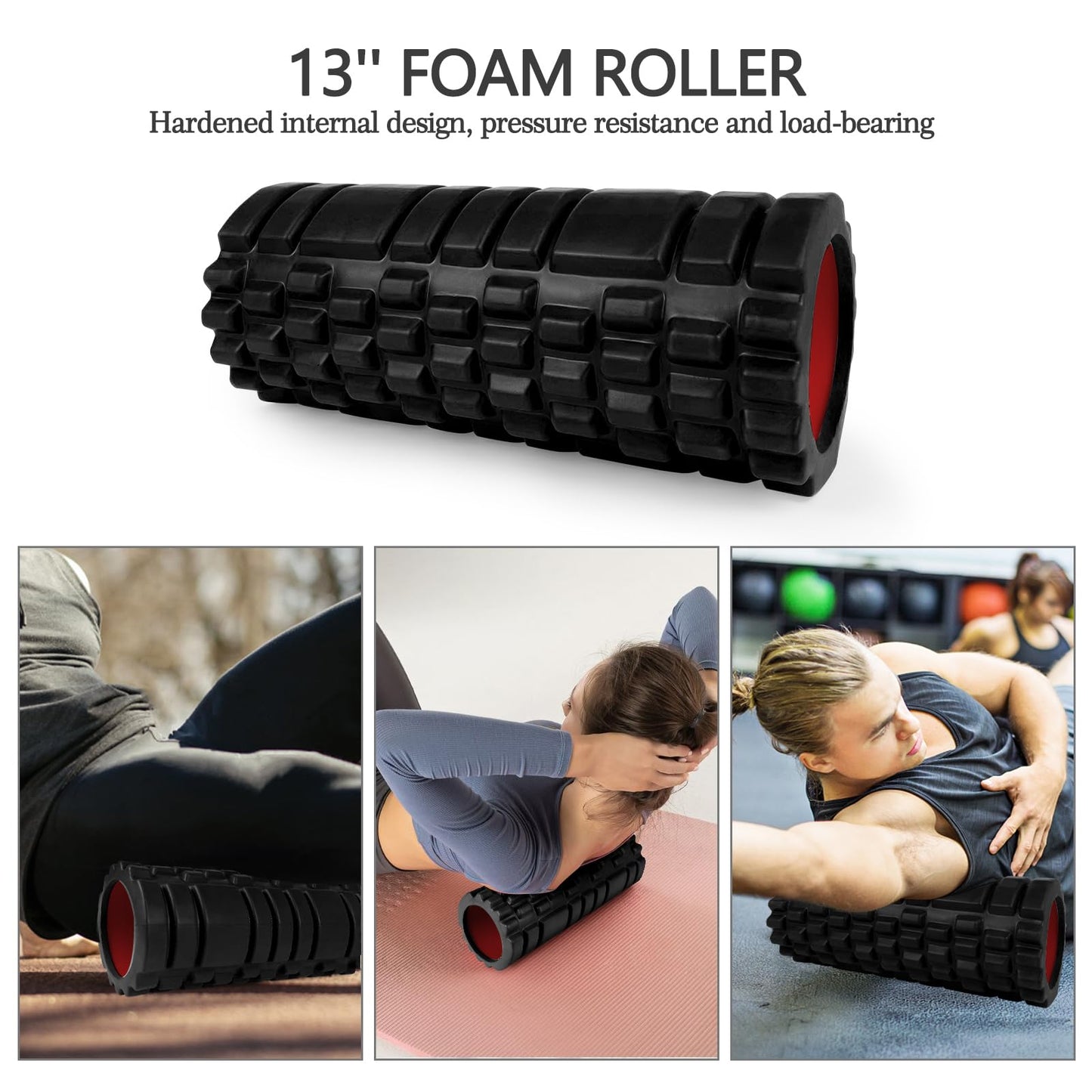 Muscle Relief Foam Roller -Deep Tissue Massage for Back & Legs Active