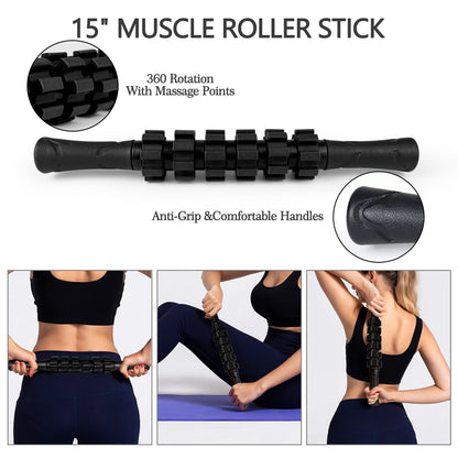 Muscle Relief Foam Roller -Deep Tissue Massage for Back & Legs Active