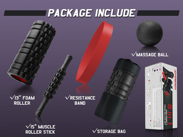 Muscle Relief Foam Roller -Deep Tissue Massage for Back & Legs Active