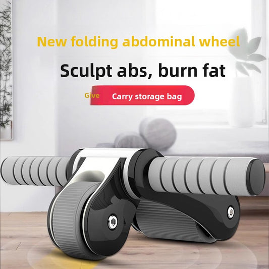 Foldable Dual Wheel Abdominal Exercise Roller