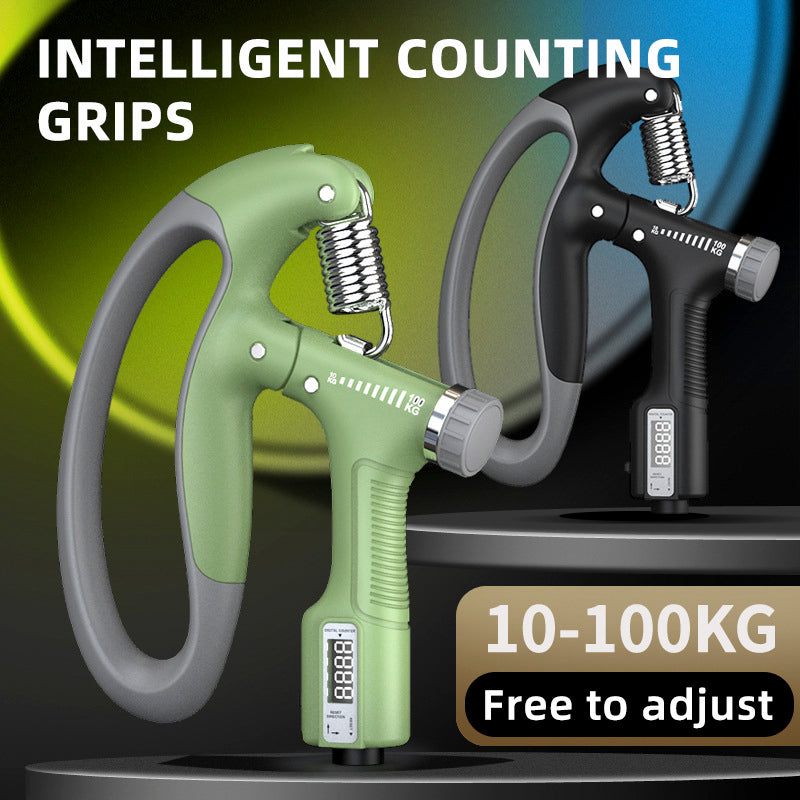 Smart Counting Grip Trainer – 10–100KG Adjustable Strengthener