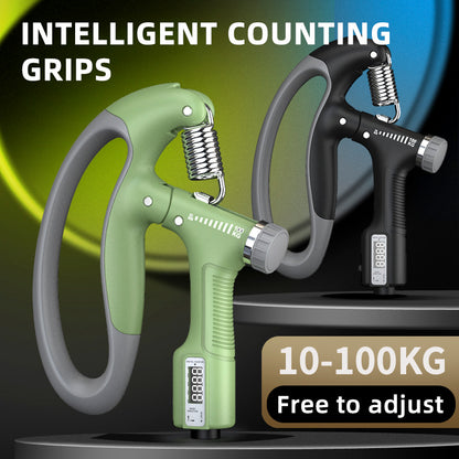 Smart Counting Grip Trainer – 10–100KG Adjustable Strengthener