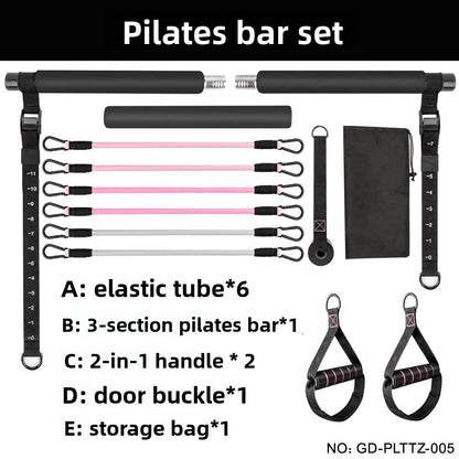 Pilates Bar Resistance Band Set – Full Body Home Gym